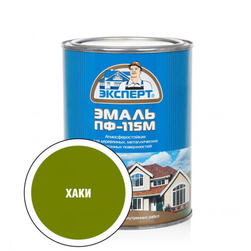 Эксперт Эмаль ПФ-115М глянц хаки 0,8 кг