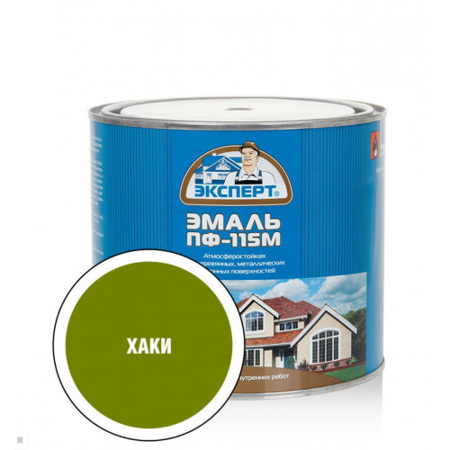 Эксперт Эмаль ПФ-115М глянц хаки 1.8 кг