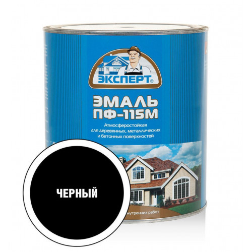 Эксперт Эмаль ПФ-115М глянц черная 2,7 кг