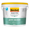 Краска для стен и потолков водно-дисперсионная Marshall Maestro интерьерная Классика глубокоматовая белая 4,5 л
