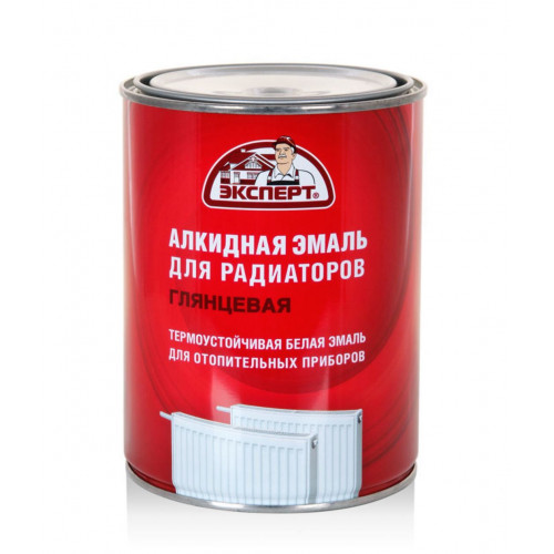 Эксперт Эмаль алкидная для радиаторов белая 0,9 кг
