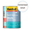 Эмаль для дерева и металла водная Marshall Export Aqua полуматовая белая 0,8 л