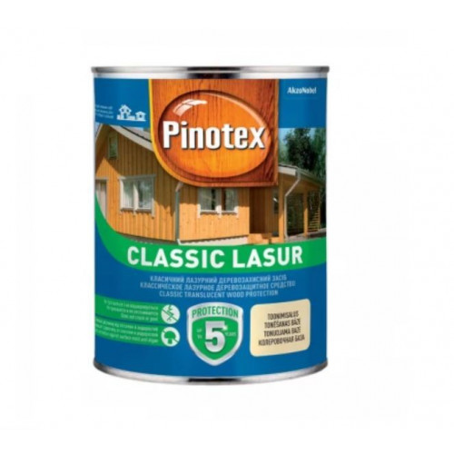 Пропитка декоративная для защиты древесины Pinotex Classic AWB бесцветная 1 л