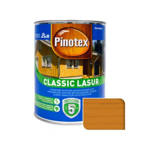 Пропитка декоративная для защиты древесины Pinotex Classic AWB калужница 1 л