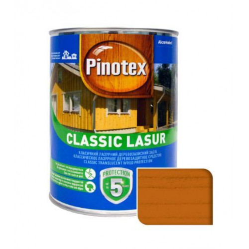 Пропитка декоративная для защиты древесины Pinotex Classic AWB орегон 1 л
