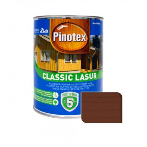 Пропитка декоративная для защиты древесины Pinotex Classic AWB тик 1 л