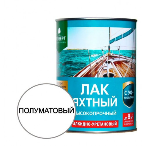 Лак яхтный алкидно-уретановый высокопрочный Prosept полуматовый 2 л