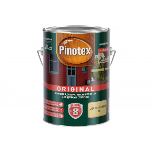 Пропитка декоративная для защиты древесины Pinotex Original база BW 2,7 л