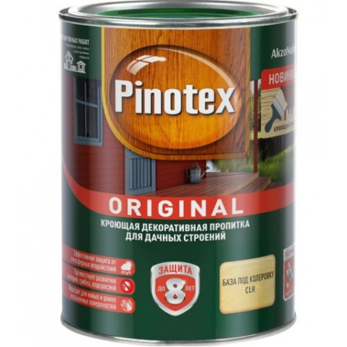 Пропитка декоративная для защиты древесины Pinotex Original база CLR 0,84 л