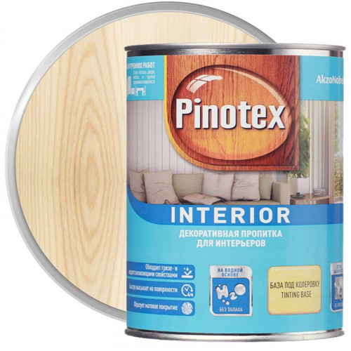 Пропитка декоративная для защиты древесины на водной основе Pinotex Interior бесцветная 1 л