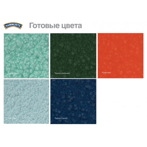 Краска для металлических поверхностей алкидная Hammerite молотковая серебристо-серая 0,25 л