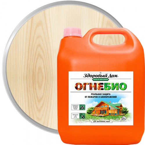 Огнебиозащитное средство для дерева Здоровый Дом ОБЗ-2 3,5 кг