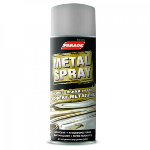 Эмаль аэрозольная эффект металлик Parade Metal Spray цвет RAL 9006 Бело-алюминиевый 400 мл