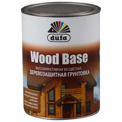 Грунт для защиты древесины Dufa Wood Base с биоцидом бесцветная 1 л