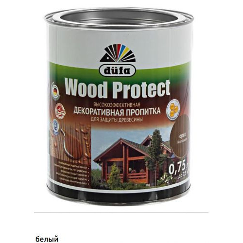 Пропитка декоративная для защиты древесины Dufa Wood Protect База 1 0,75 л