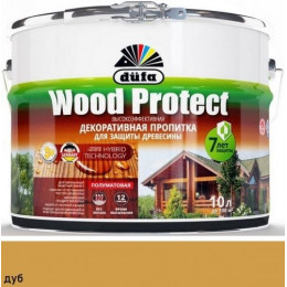 Пропитка декоративная для защиты древесины Dufa Wood Protect дуб 10 л