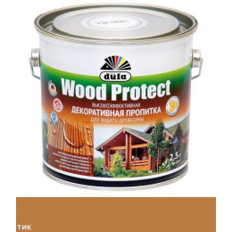 Пропитка декоративная для защиты древесины Dufa Wood Protect тик 2,5 л
