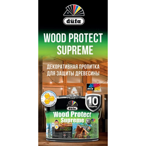 Пропитка декоративная для защиты древесины Dufa Wood Protect Supreme горная сосна 0,75 л