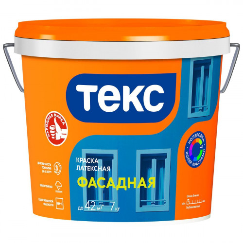 Текс ОПТИМУМ ВДАК-101 краска фасадная белая 7 кг