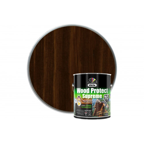 Пропитка декоративная для защиты древесины Dufa Wood Protect Supreme палисандр 2,5 л