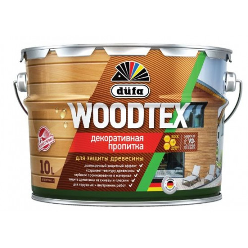 Пропитка декоративная для защиты древесины алкидная Dufa Woodtex орегон 10 л