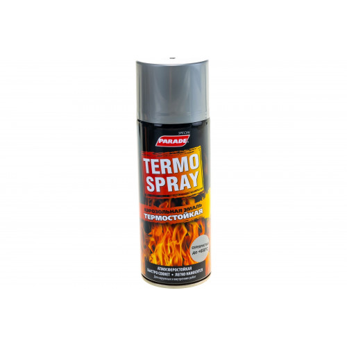 Эмаль аэрозольная термостойкая Parade Termo Spray цвет Серебристый 400 мл