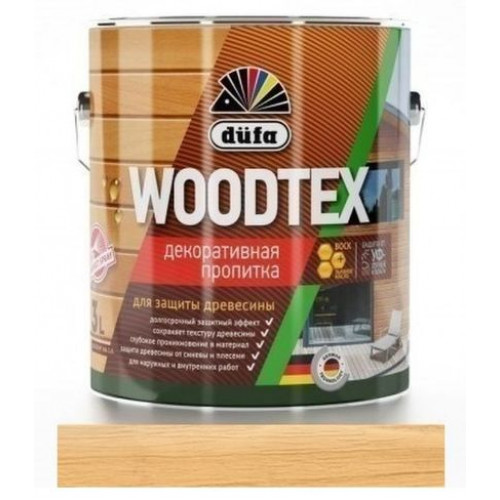 Пропитка декоративная для защиты древесины алкидная Dufa Woodtex сосна 3 л