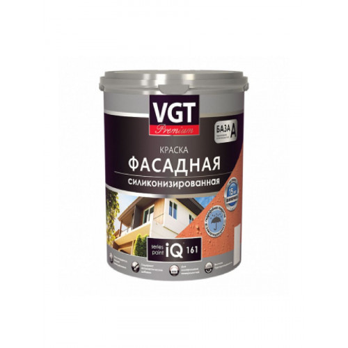 Краска фасадная акриловая силиконизированная iQ161 VGT Premium база С 2,7 кг