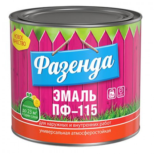 Текс ФАЗЕНДА ПФ 115 эмаль алкидная Универсальная шоколадный 1,9 кг