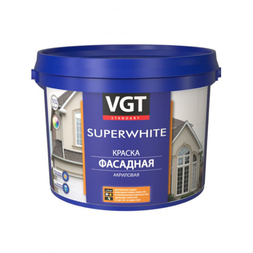 Краска фасадная акриловая под колеровку VGT база С 13 кг