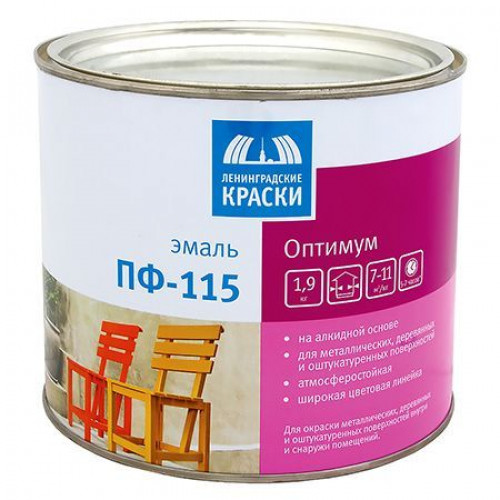 Текс ОПТИМУМ ПФ 115 эмаль алкидная Универсальная матовая белый 0,9 кг