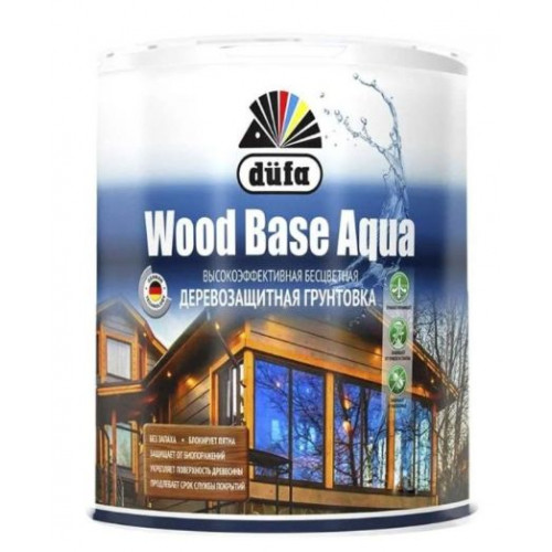 Грунт для защиты древесины Dufa Wood Base Aqua бесцветная 0,9 л