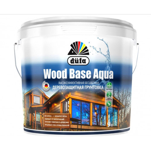 Грунт для защиты древесины Dufa Wood Base Aqua бесцветная 2,5 л