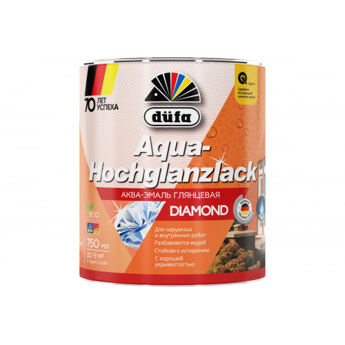 Эмаль для дерева и металла акриловая Dufa Aqua-Hochglanzlack глянцевая База 1 0.75 кг