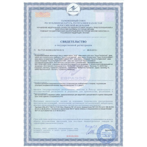 Эмаль для дерева и металла акриловая Dufa Aqua-Hochglanzlack глянцевая База 1 0.75 кг
