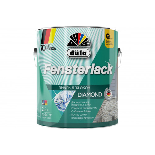 Эмаль для окон и дверей тиксотропная Dufa Fensterlack 2,5 л