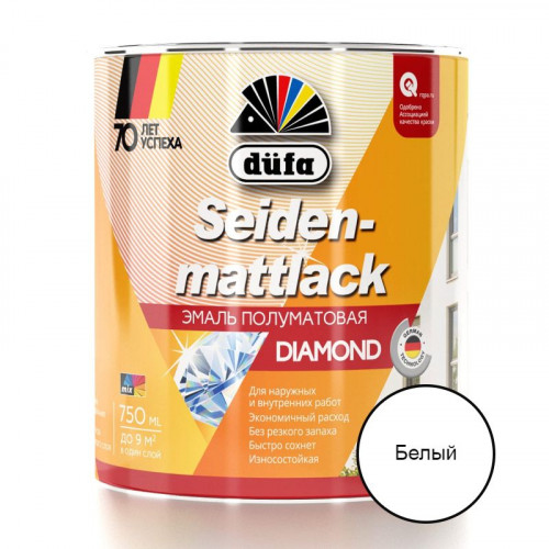 Эмаль Универсальная Dufa Seidenmattlack полуматовая База 1 0,75 л
