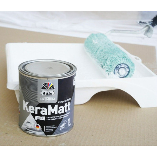 Краска для стен и потолков сверхпрочная Dufa Premium KeraMatt Keramik Paint глубокоматовая База 3 0,9 л
