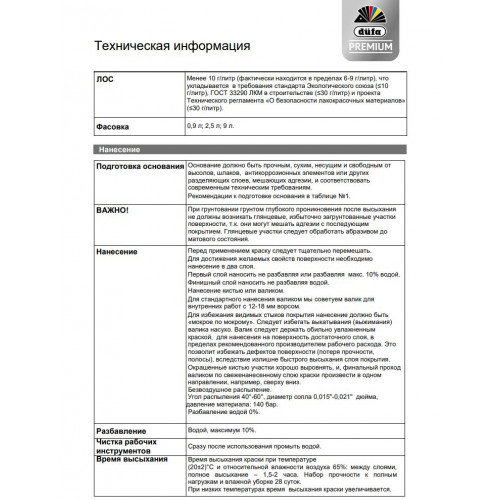 Краска для потолков Dufa Premium KeraLine Keramik Paint 2 глубокоматовая База 1 2,5 л