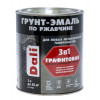 Грунт-эмаль графитовая по ржавчине 3 в 1 Dali матовая 2 л серебристый