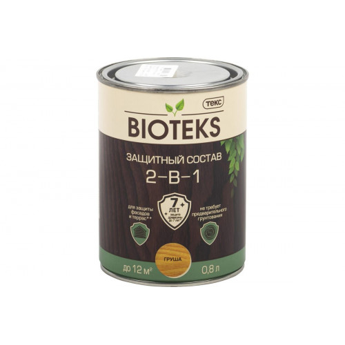 Текс BIOTEKS защитный состав 2-в-1 для наружных работ груша 0,8 л