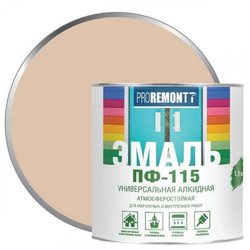 Эмаль ПФ-115 Proremontt Слоновая кость RAL 1015 1,9 кг