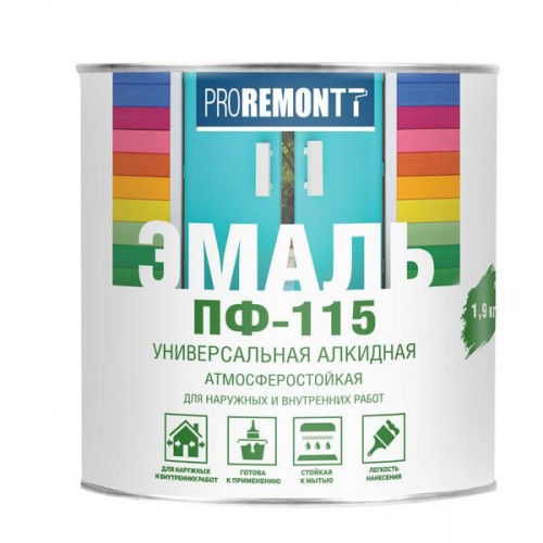 Эмаль ПФ-115 Proremontt Красный 1,9 кг