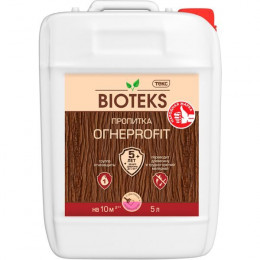 Текс BIOTEKS ОГНЕPROFIT I ГРУППА состав для защиты древесины с розовым индикатором 5 л