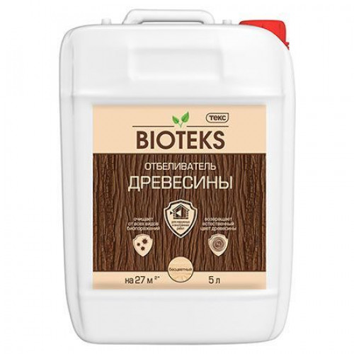 Текс ПРОФИ ОТБЕЛИВАТЕЛЬ ДРЕВЕСИНЫ средство от всех видов поверхностных биопоражений 5 л