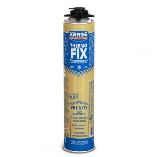 Клей-пена Krass Professional ThermoFix для теплоизоляционных работ 0,75 л Россия