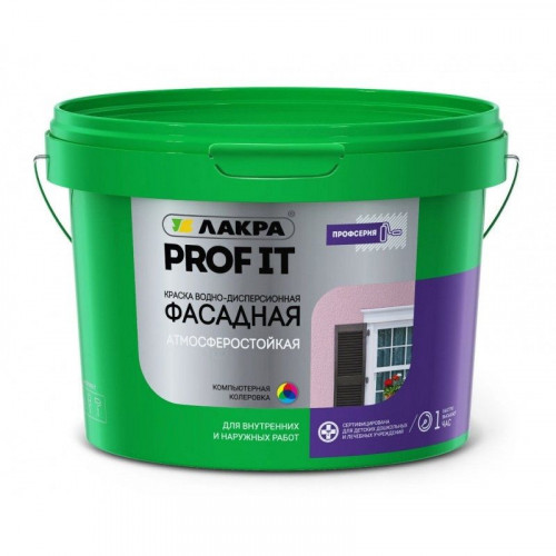 Краска фасадная атмосферостойкая Лакра PROF IT База С 3 кг