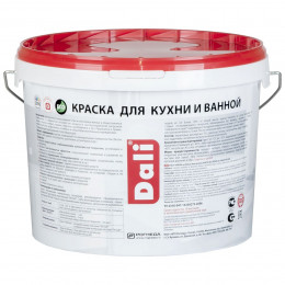 Краска для кухни и ванной влагостойкая Dali глубокоматовая база C 9 л