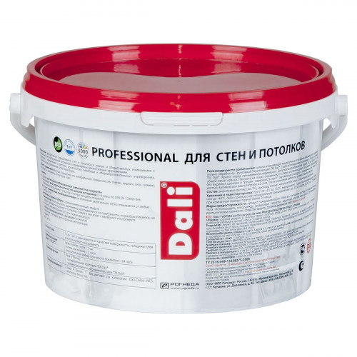 Краска для стен и потолков Dali Professional глубокоматовая цвет база А 2,5 л