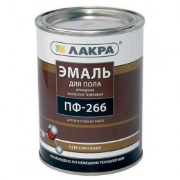 Эмаль алкидная для пола износостойкая Лакра ПФ-266 цвет желто-коричневый 1 кг